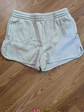 Zenana Outfitters Light Beige Athletic Lounge Shorts
